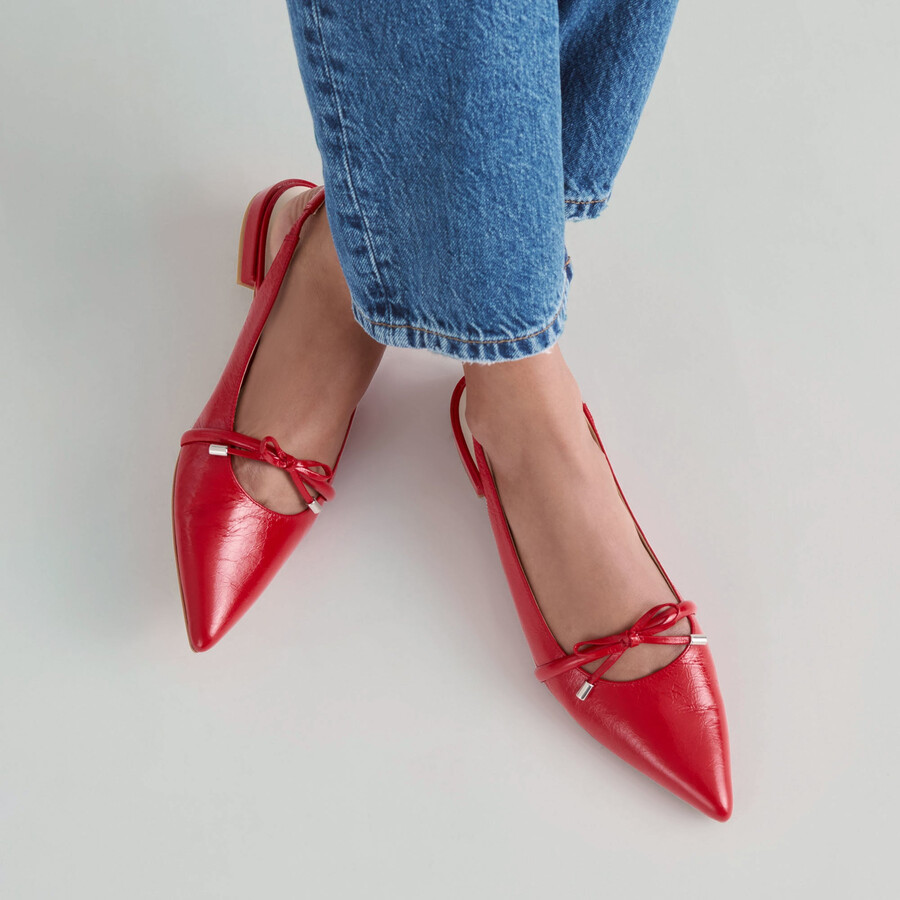 brevetto payge flats chili crinkle