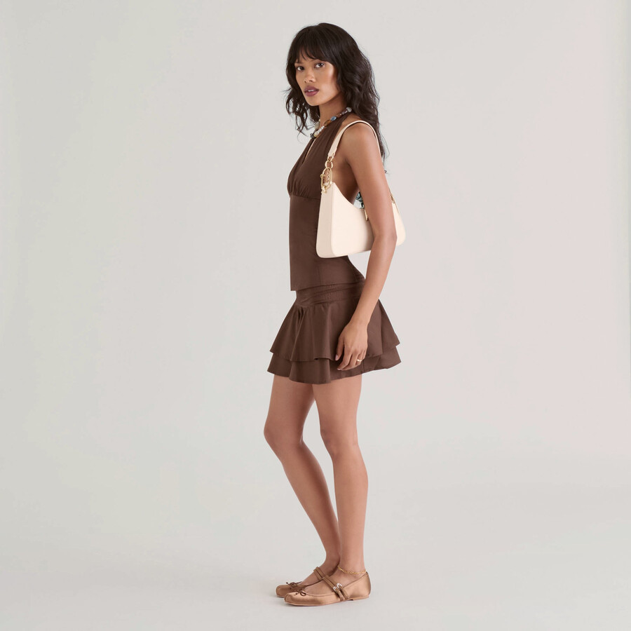 ballerine gibsen in raso marrone medio