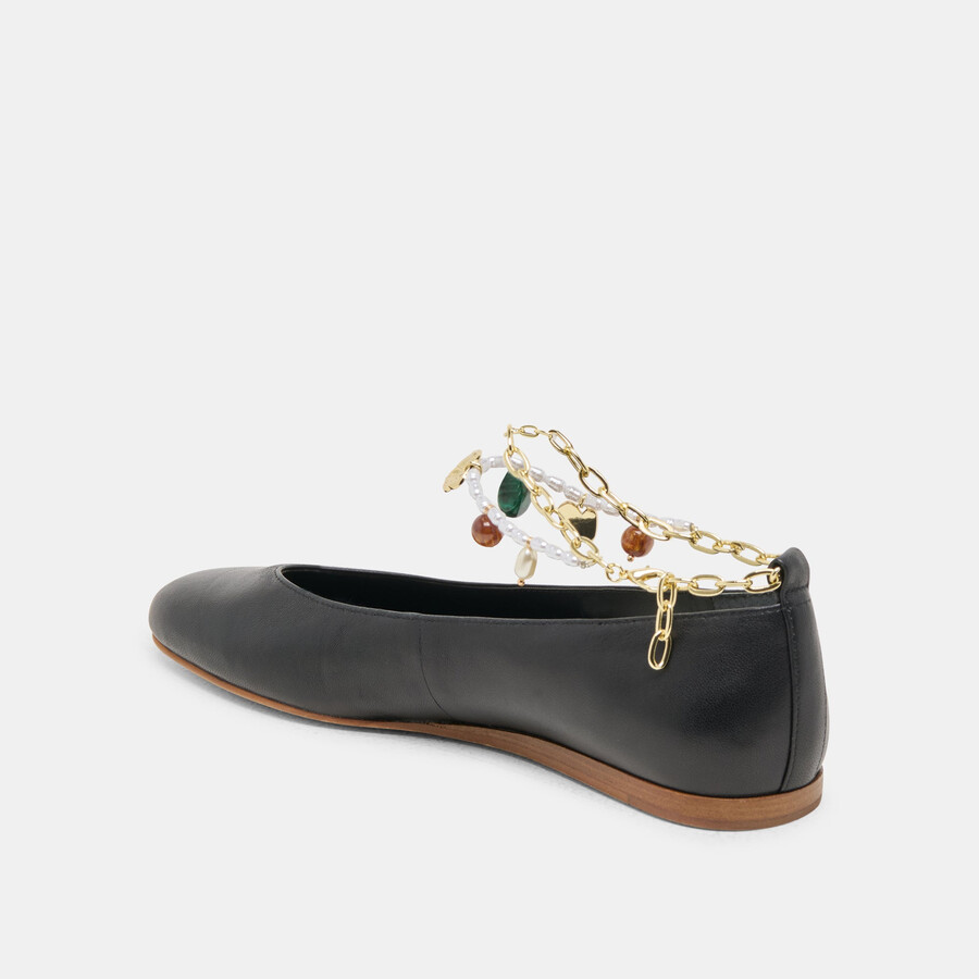 ballerine baiden in pelle nera
