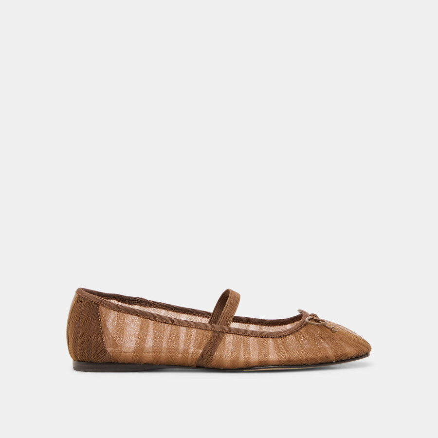 ballerine raeven in tulle marrone medio