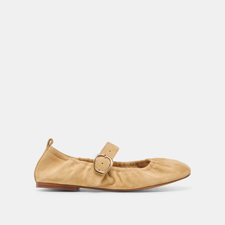 ballerine caely in pelle scamosciata color miele