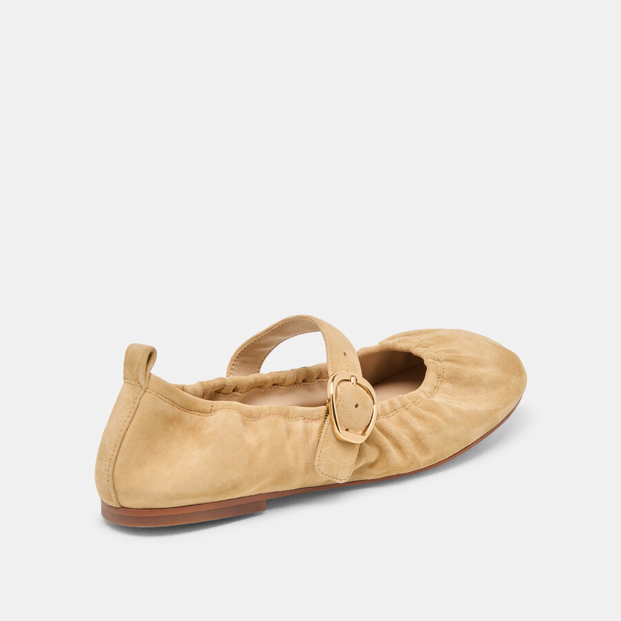 ballerine caely in pelle scamosciata color miele