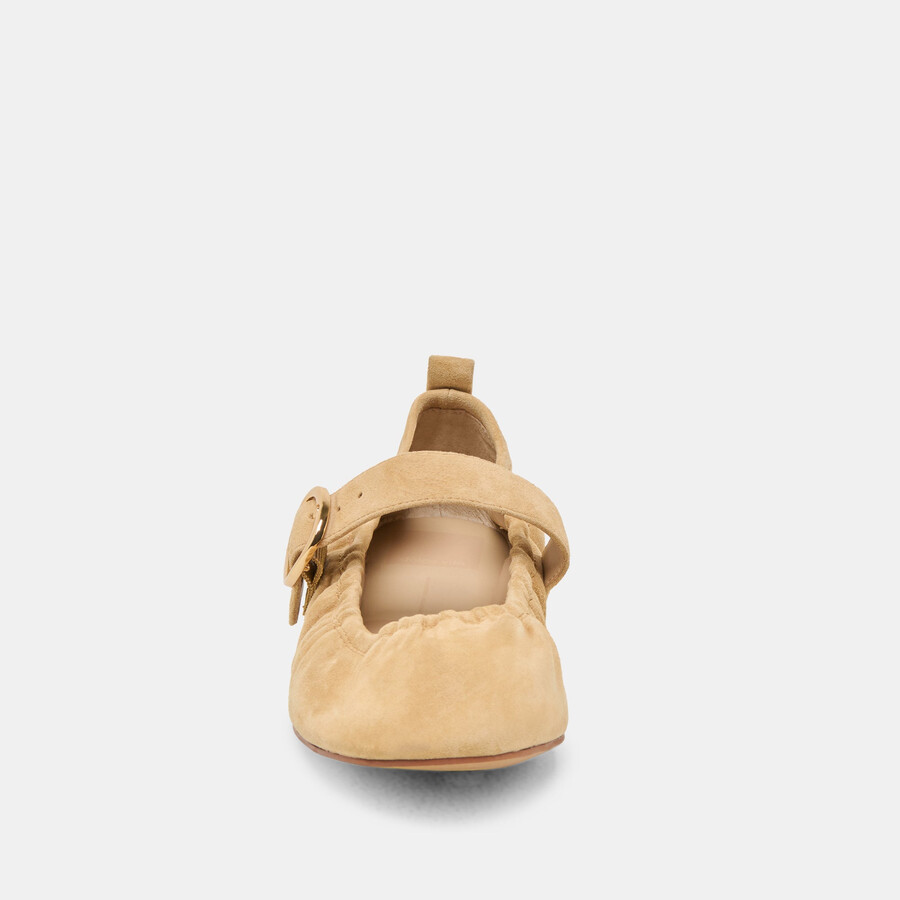 ballerine caely in pelle scamosciata color miele