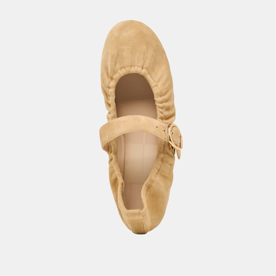 ballerine caely in pelle scamosciata color miele