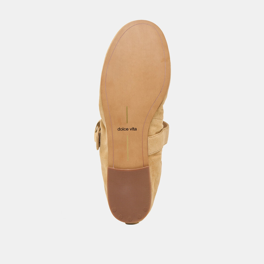 ballerine caely in pelle scamosciata color miele