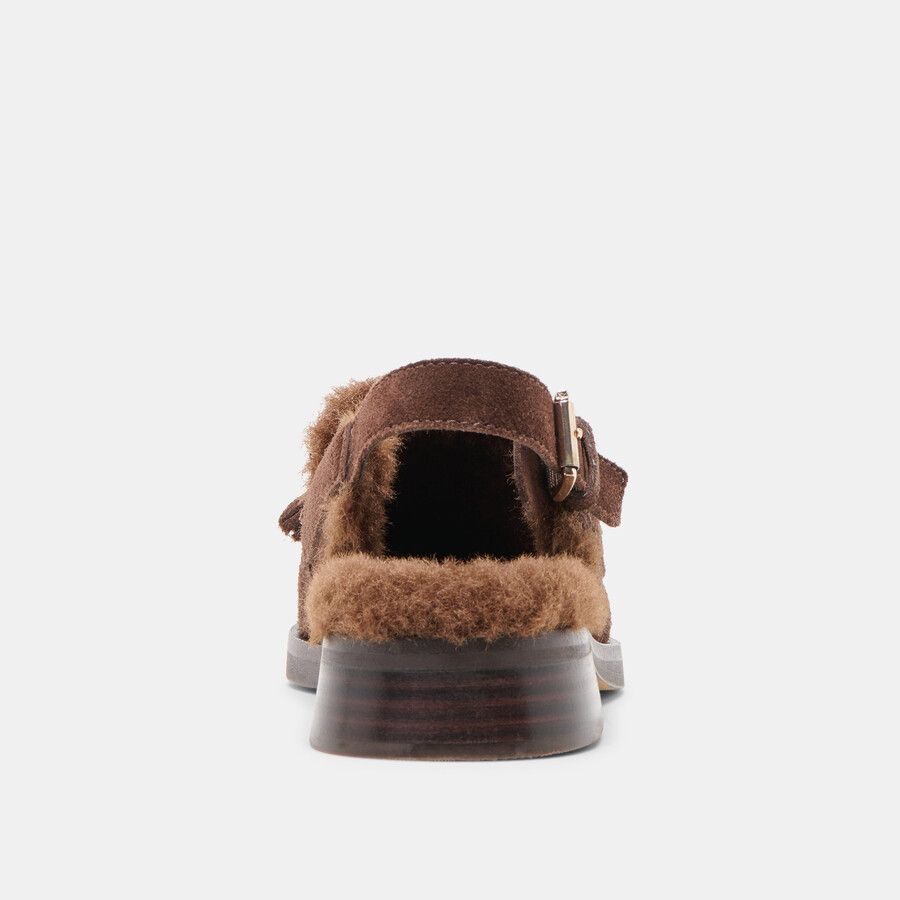 mocassini hamlit in peluche scamosciato marrone scuro