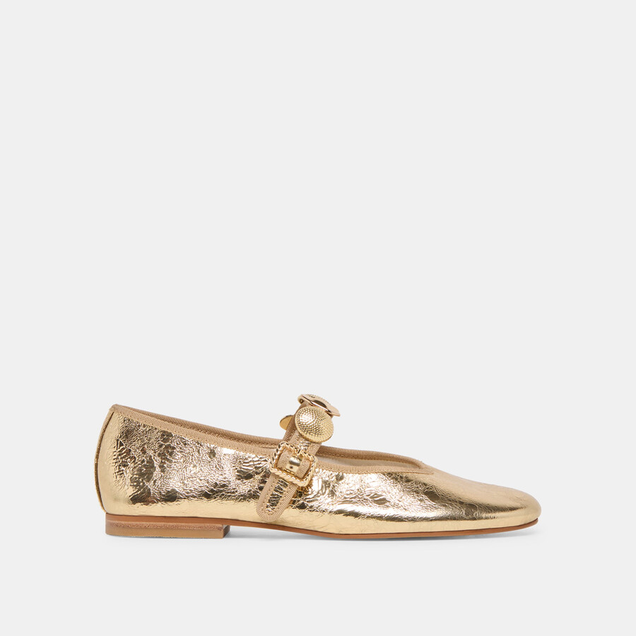 ballerine relan in pelle invecchiata color oro