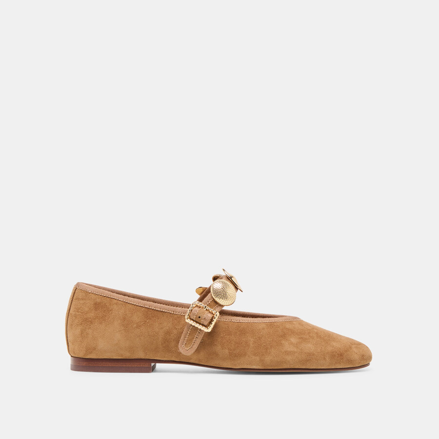 ballerine relan in pelle scamosciata marrone chiaro
