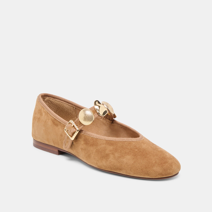 ballerine relan in pelle scamosciata marrone chiaro