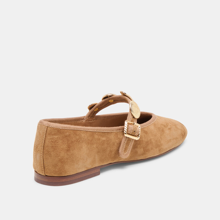 ballerine relan in pelle scamosciata marrone chiaro