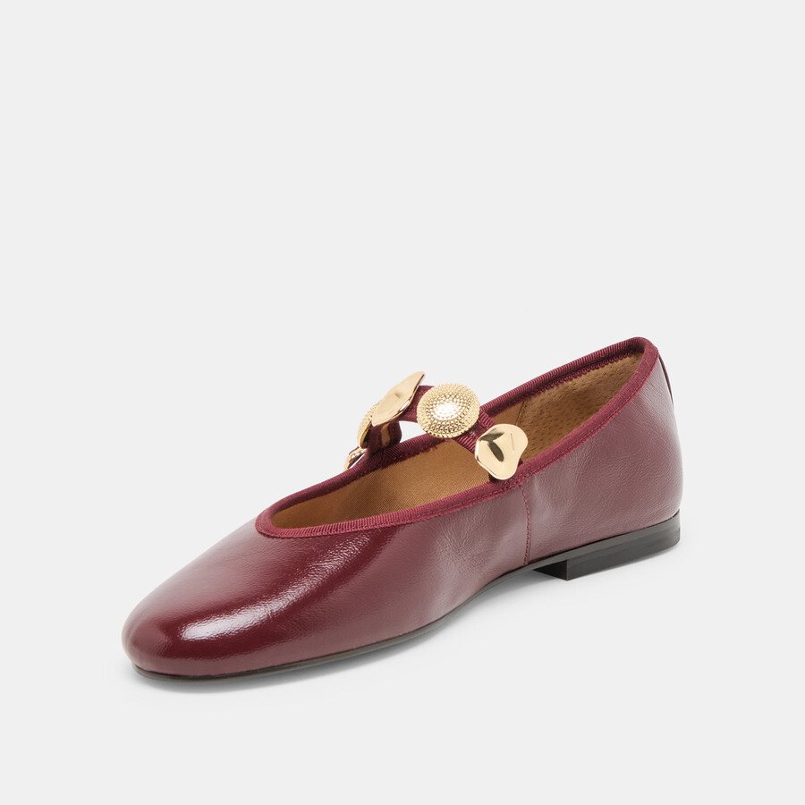 ballerine relan in pelle color sangue di bue
