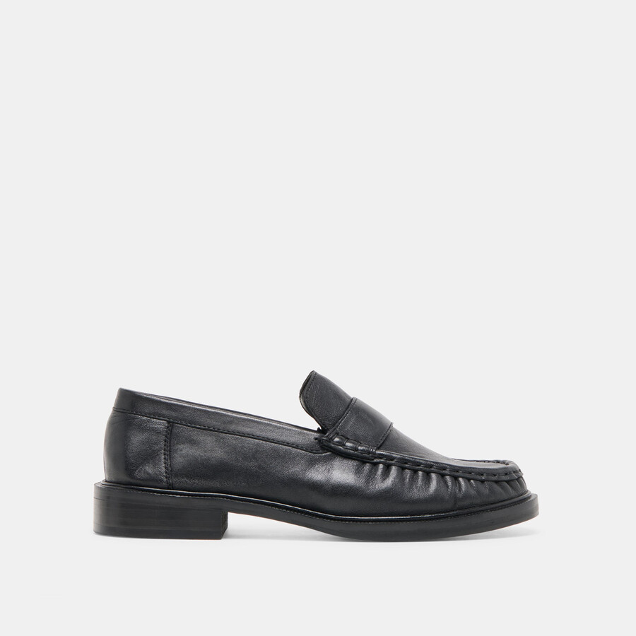mocassini bodi in pelle nera
