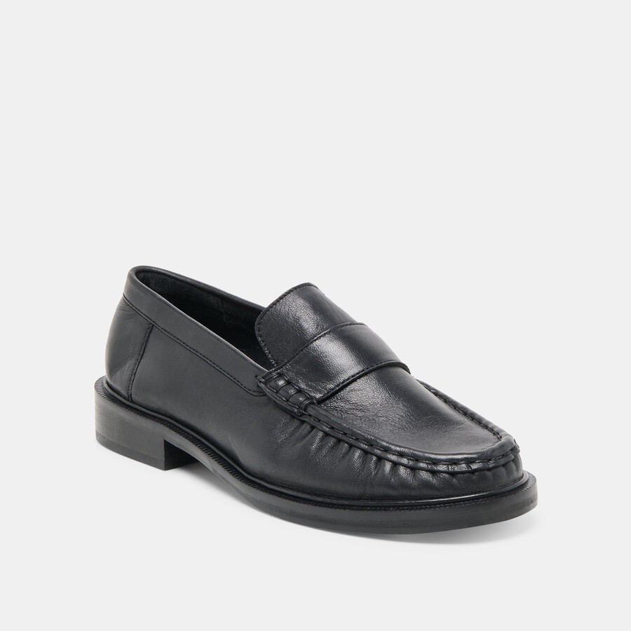 mocassini bodi in pelle nera
