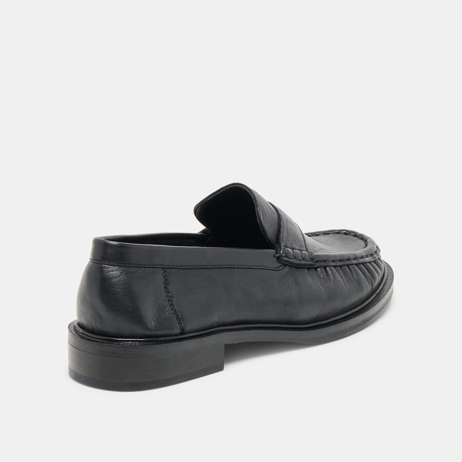 mocassini bodi in pelle nera