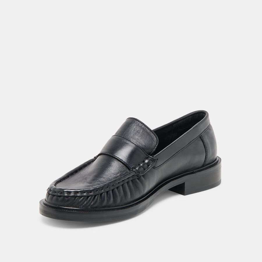 mocassini bodi in pelle nera