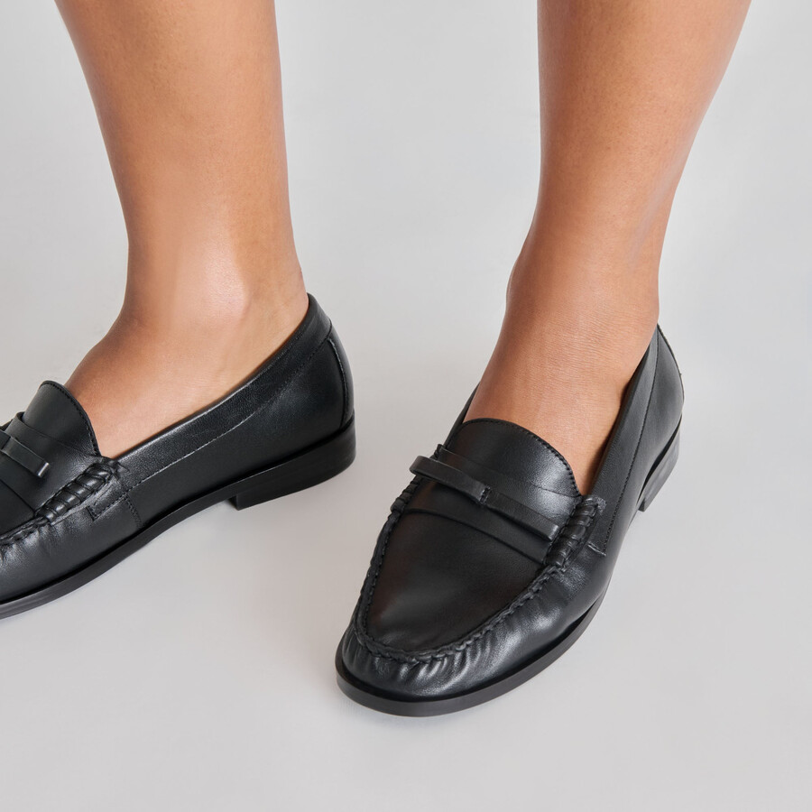 mocassini barney in pelle nera