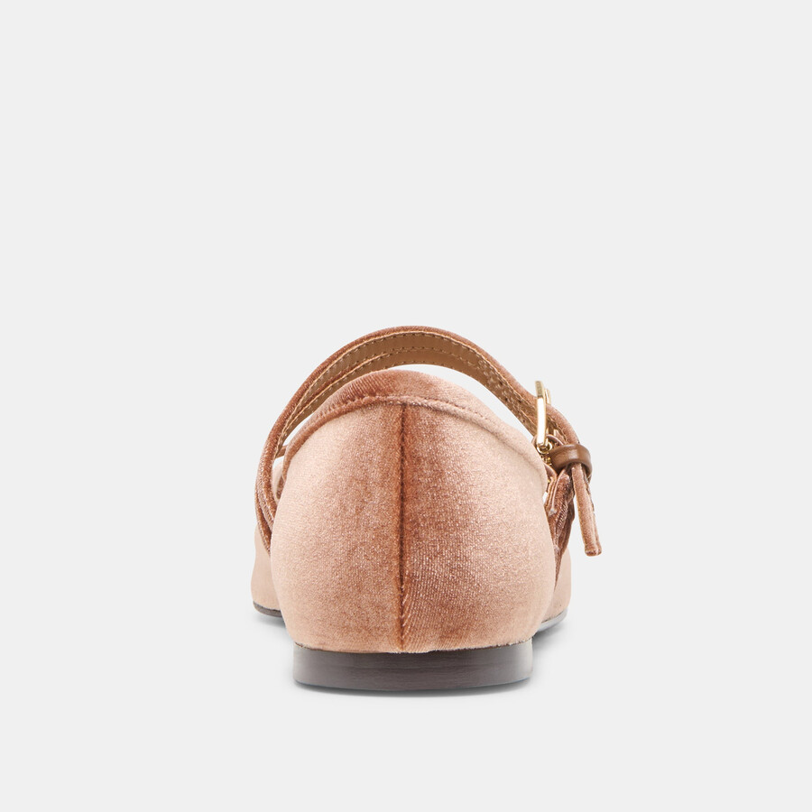 ballerine gibsen in velluto rosa scuro