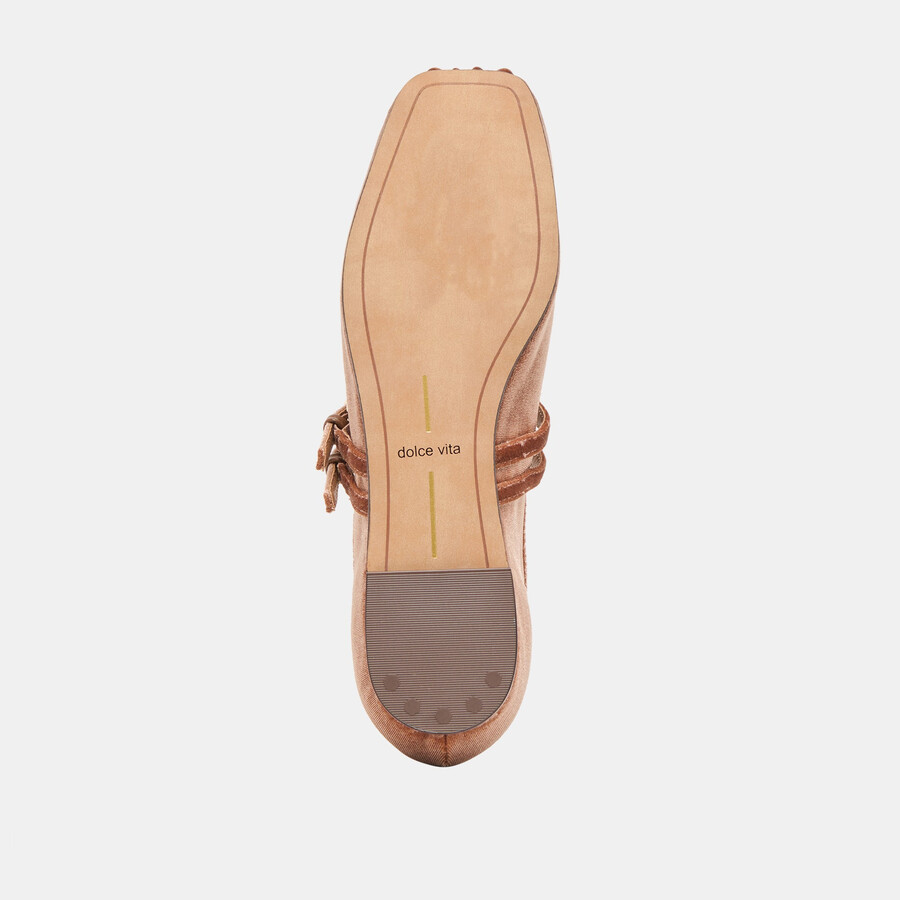 ballerine gibsen in velluto rosa scuro