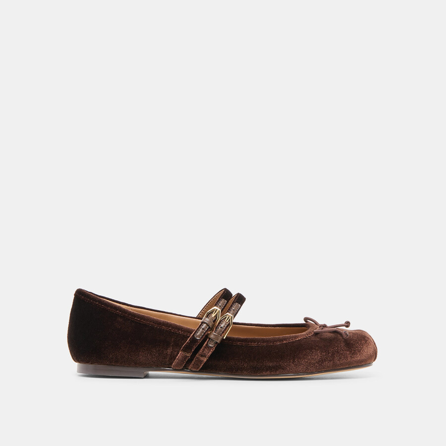 ballerine gibsen in velluto cioccolato