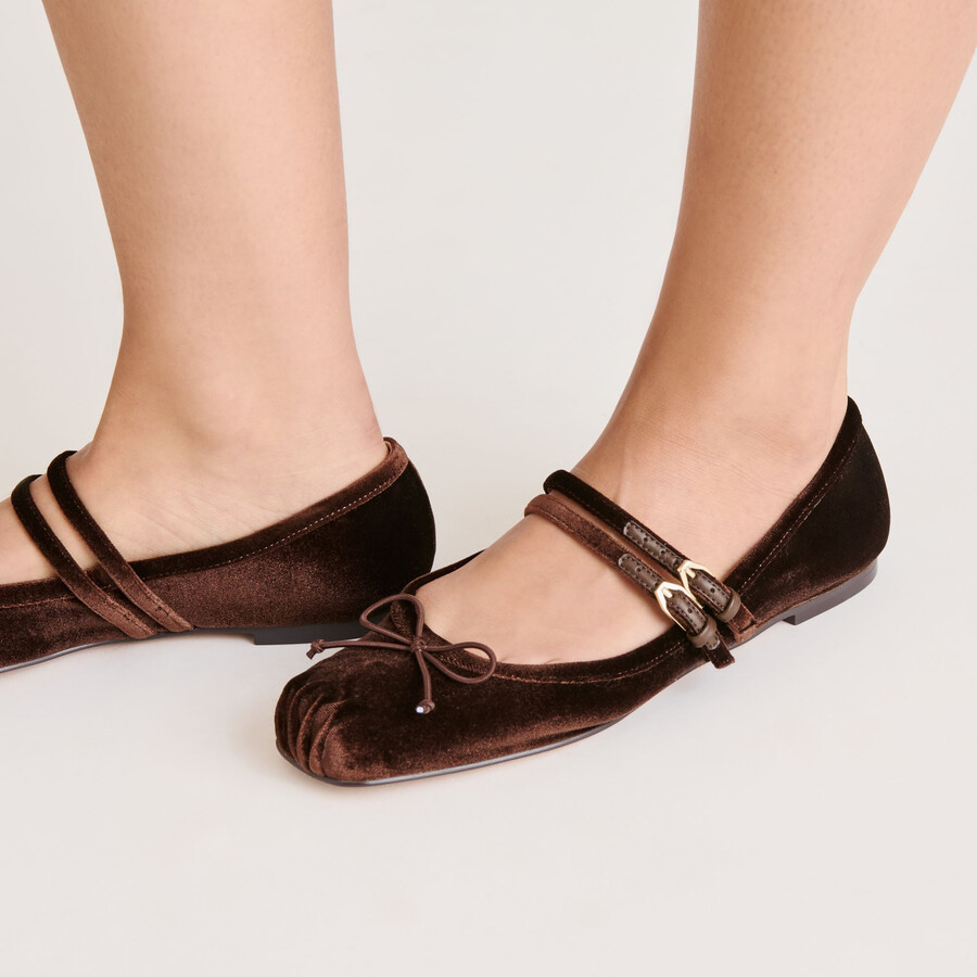 ballerine gibsen in velluto cioccolato