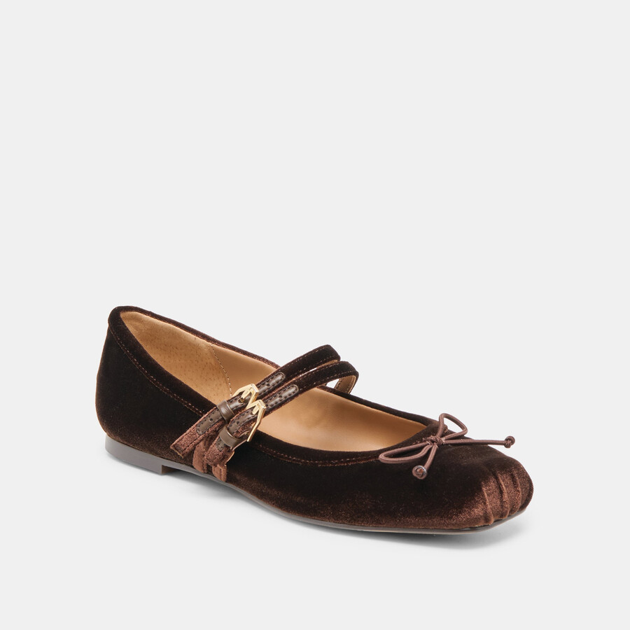 ballerine gibsen in velluto cioccolato