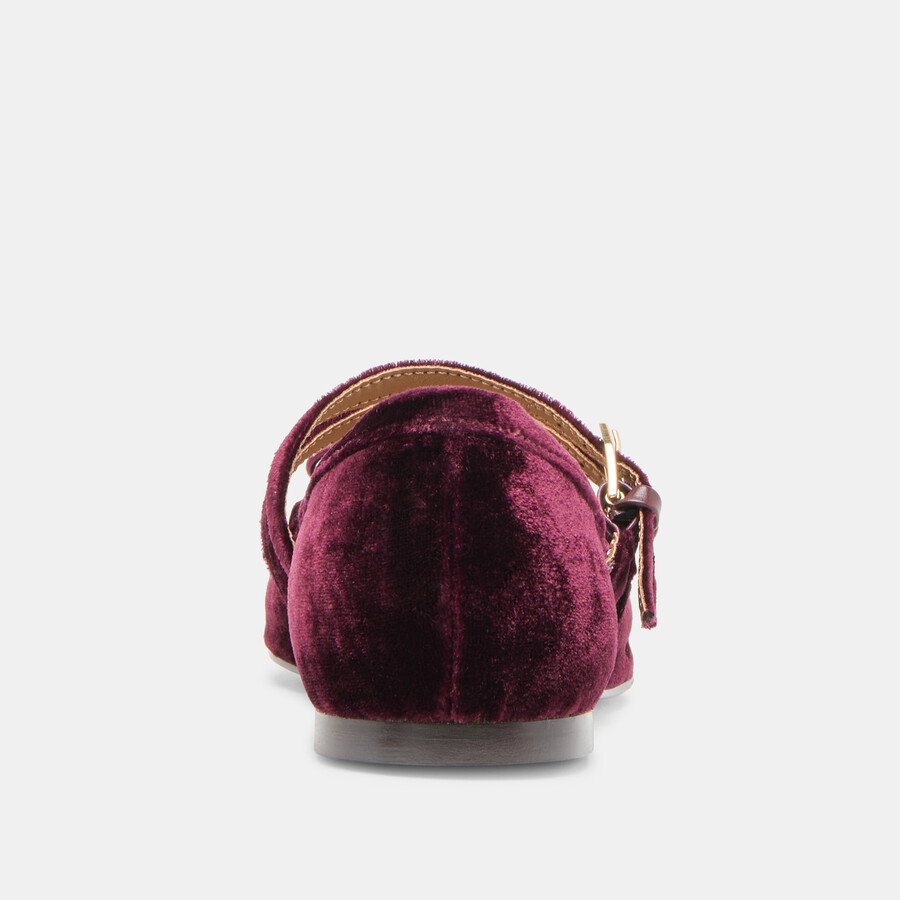 ballerine gibsen in velluto bordeaux