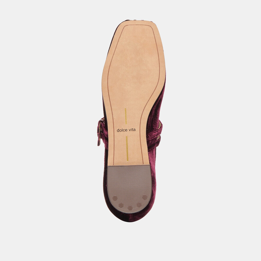 ballerine gibsen in velluto bordeaux