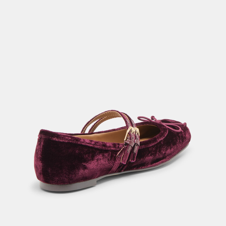 ballerine gibsen in velluto bordeaux