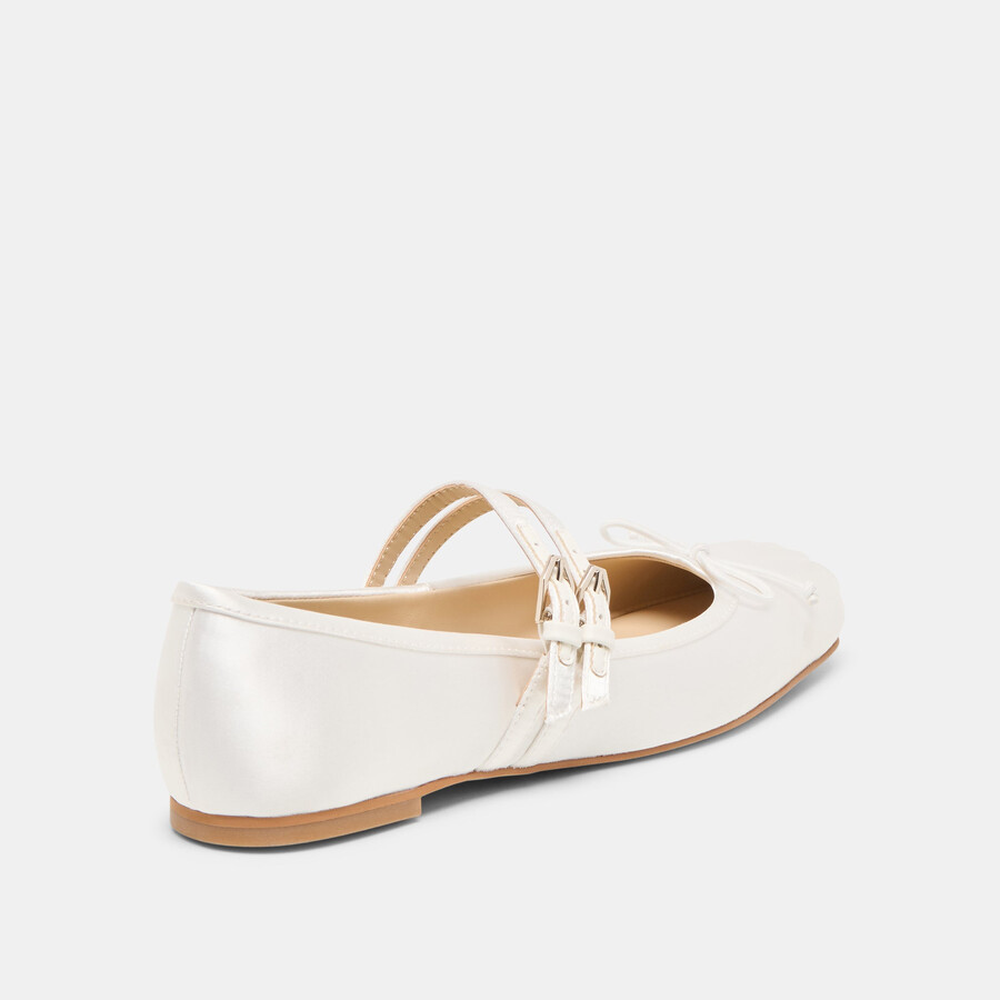 ballerine gibsen in vero raso bianco