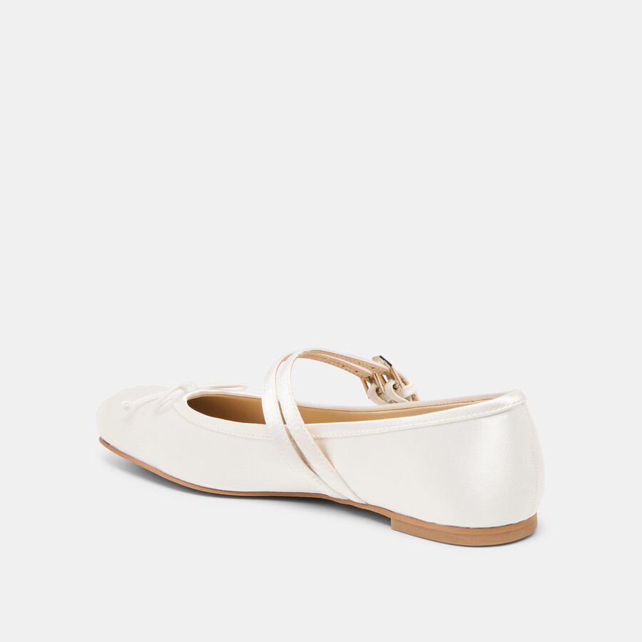 ballerine gibsen in vero raso bianco