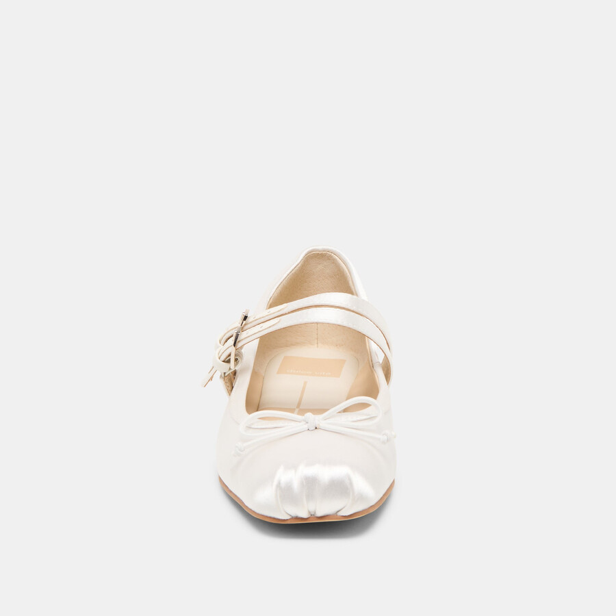 ballerine gibsen in vero raso bianco