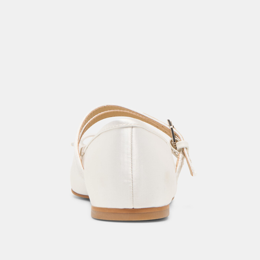 ballerine gibsen in vero raso bianco