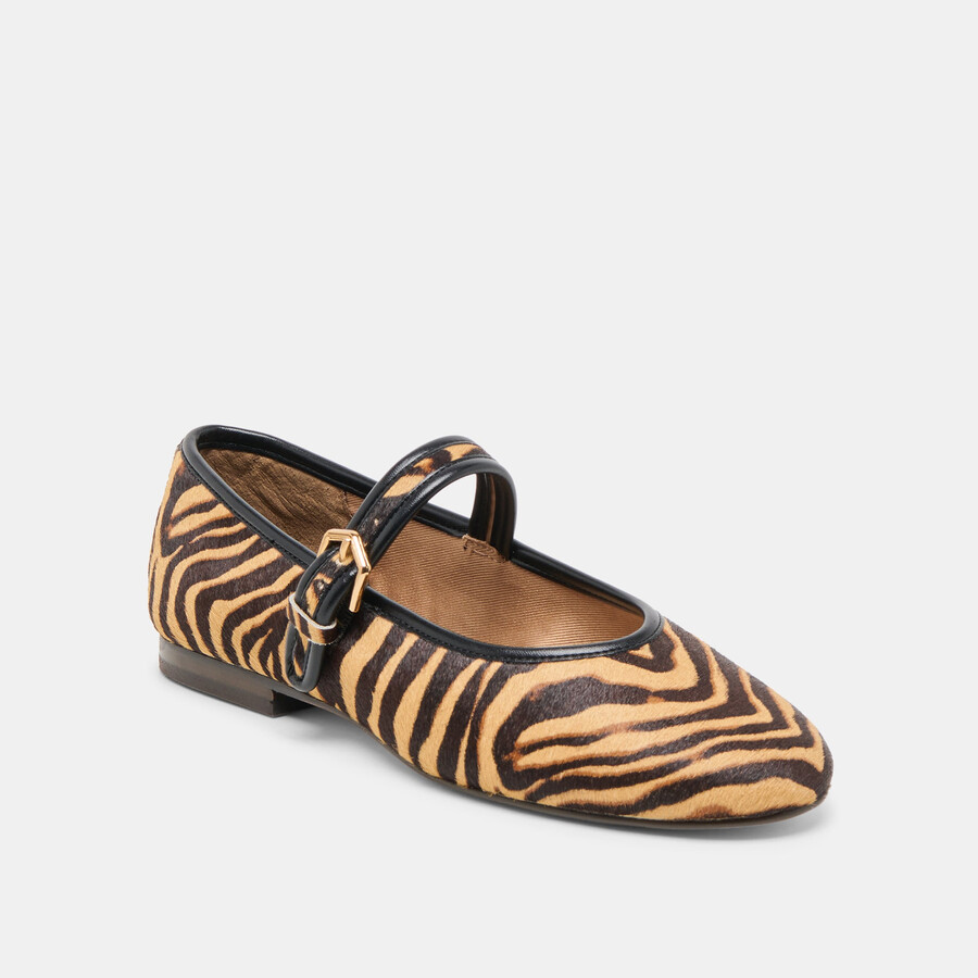 ballerine roslyn in pelle di vitello tigrato