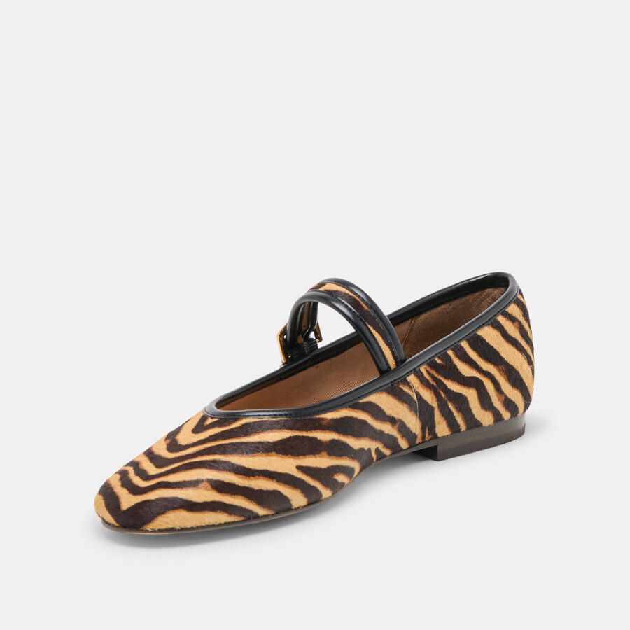ballerine roslyn in pelle di vitello tigrato