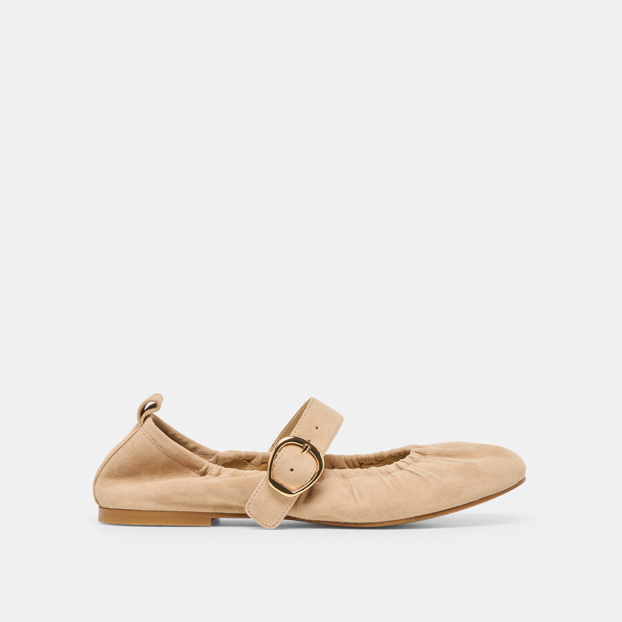 ballerine caely in pelle scamosciata color cammello
