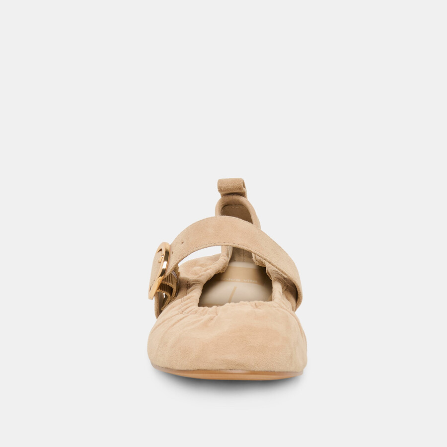 ballerine caely in pelle scamosciata color cammello