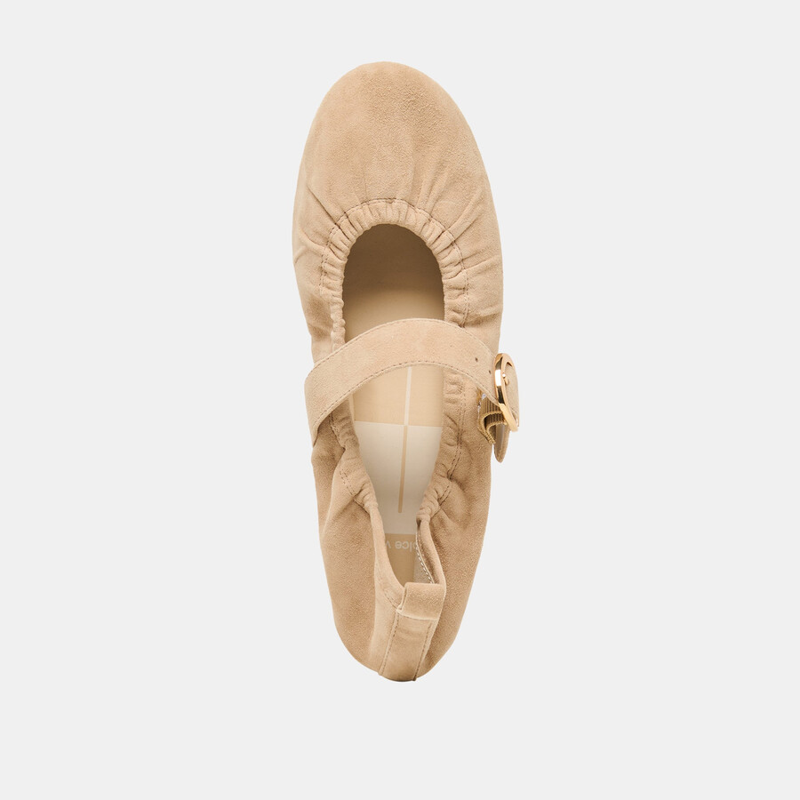 ballerine caely in pelle scamosciata color cammello