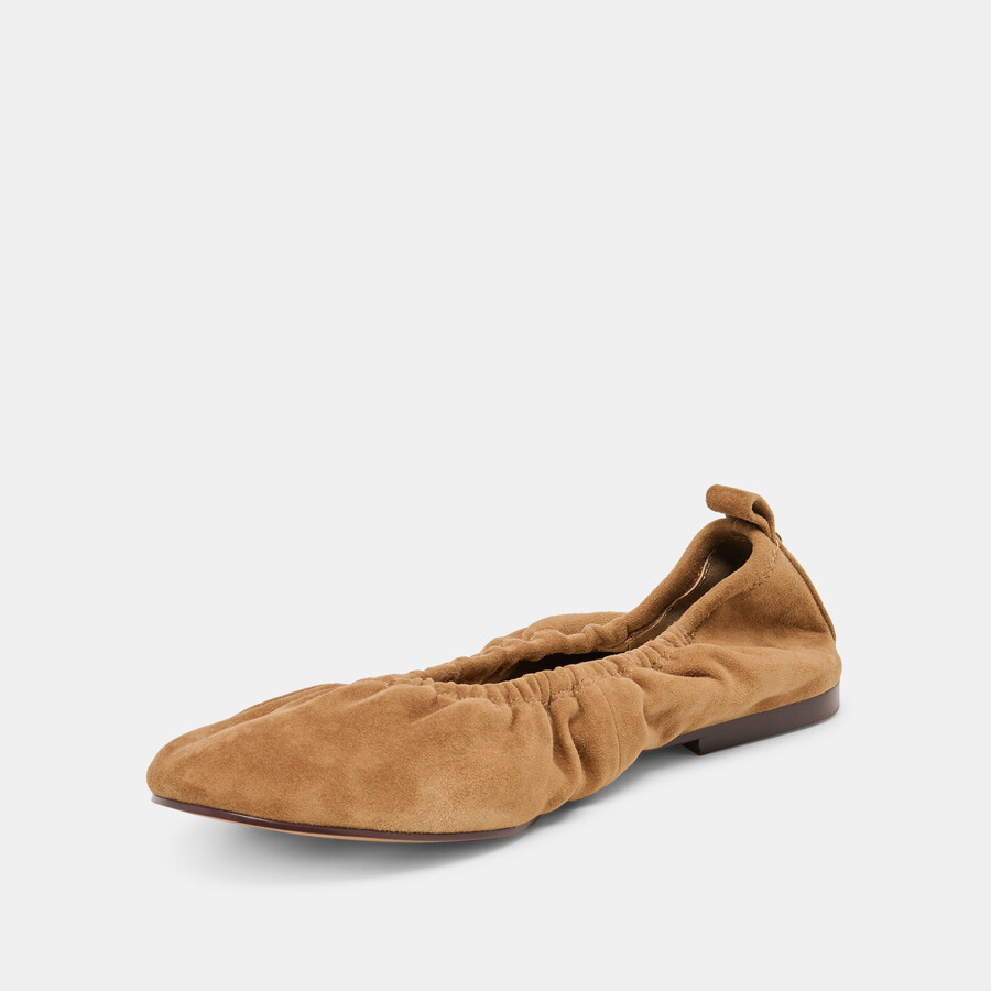 ballerine conrad in pelle scamosciata marrone chiaro