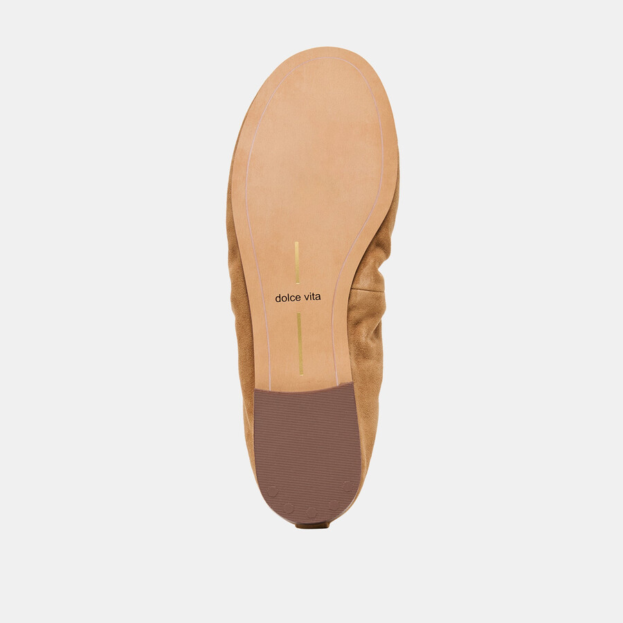 ballerine conrad in pelle scamosciata marrone chiaro