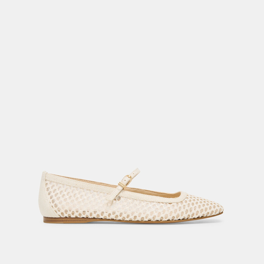 ballerine reyes in rafia intrecciata bianca