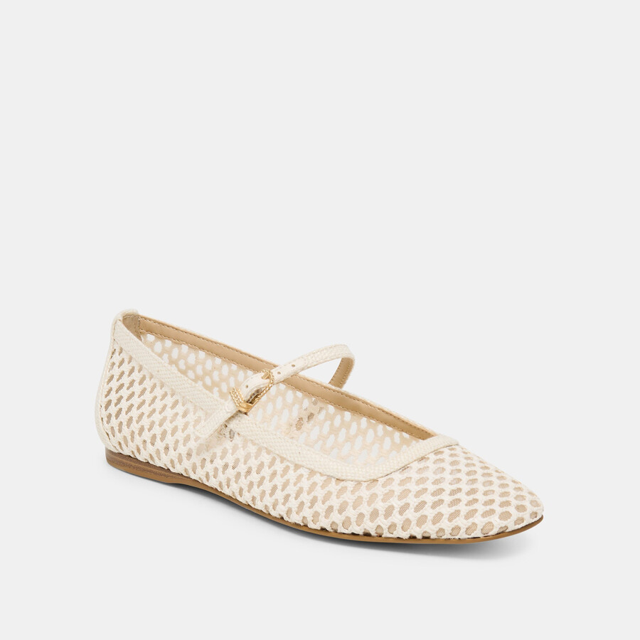 ballerine reyes in rafia intrecciata bianca