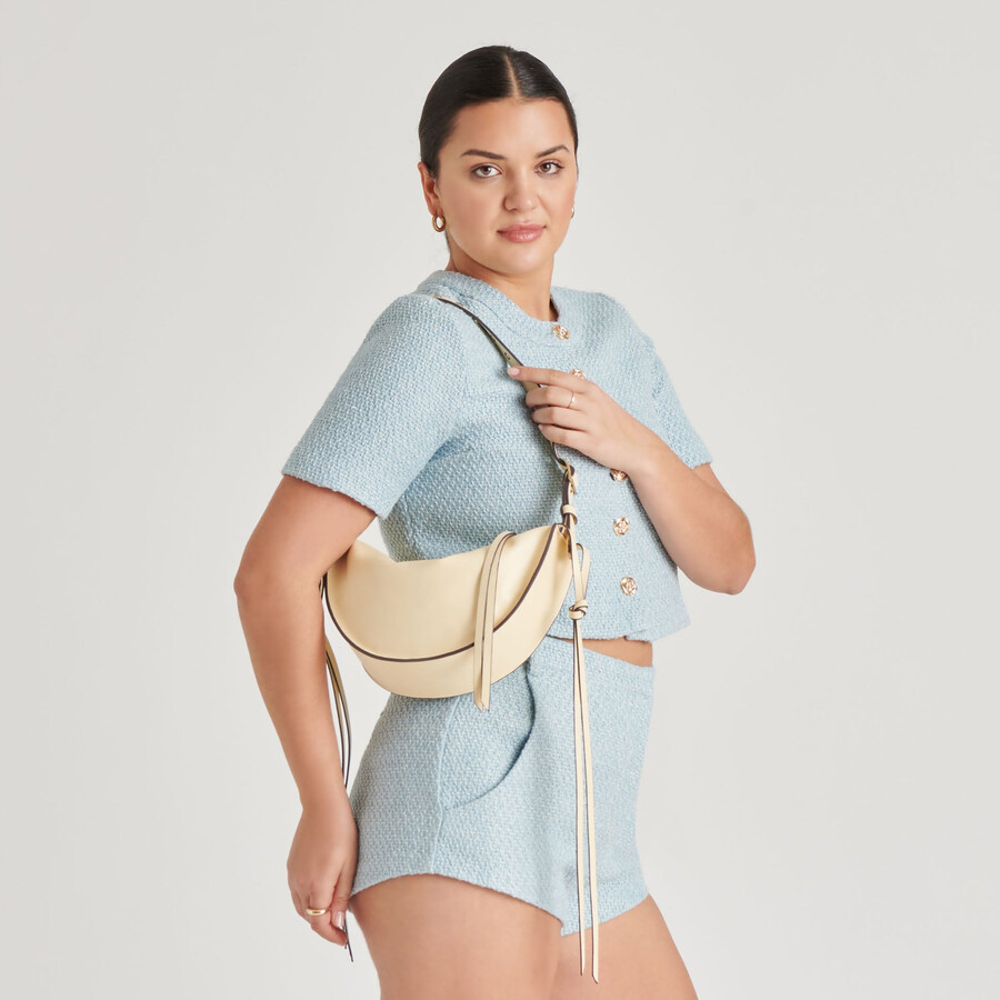 borsa a tracolla verona in pelle color burro
