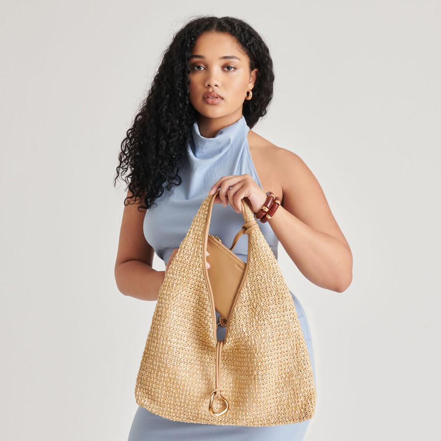 missie tote in rafia naturale
