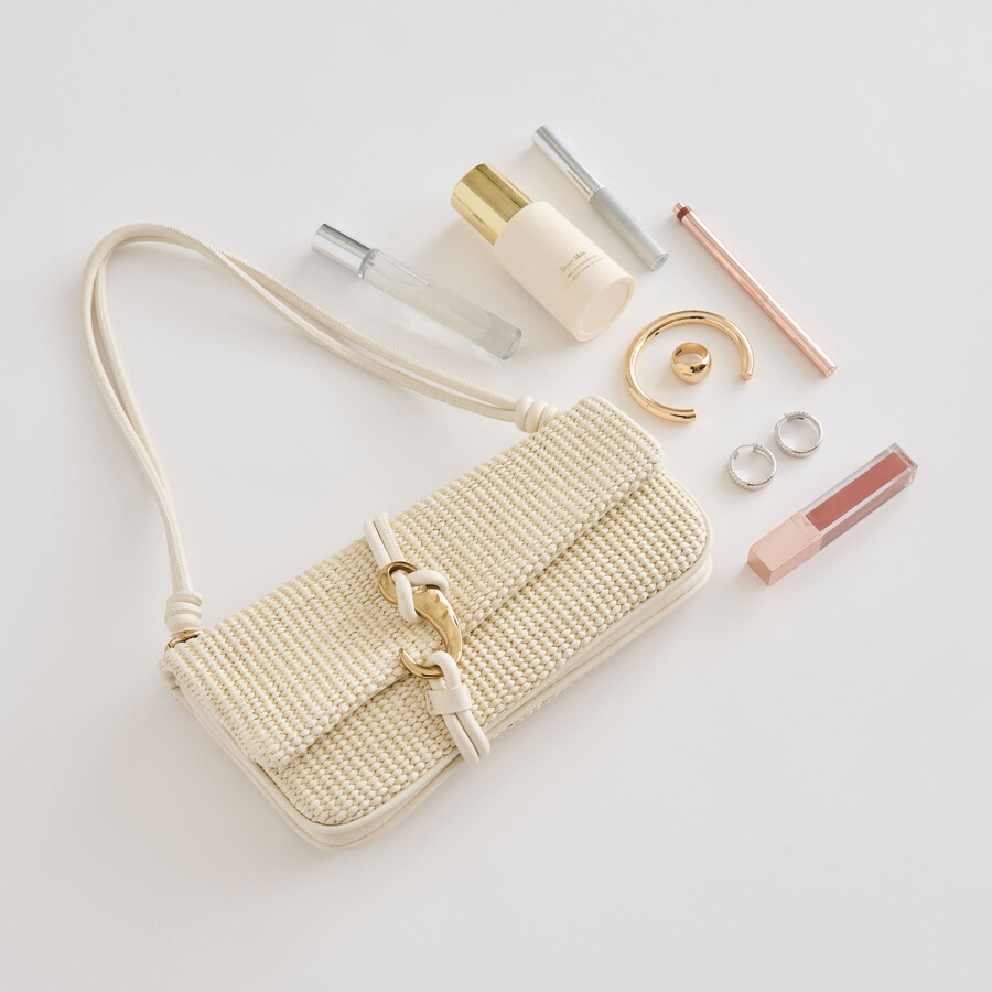 borsa a tracolla alice in rafia naturale