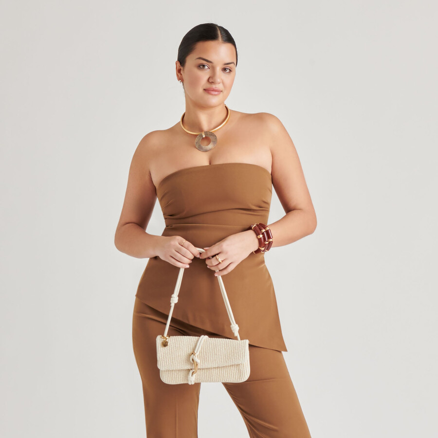 borsa a tracolla alice in rafia naturale