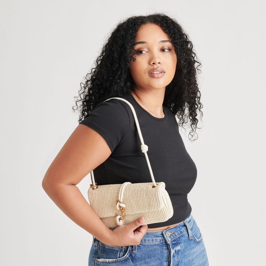 borsa a tracolla alice in rafia naturale