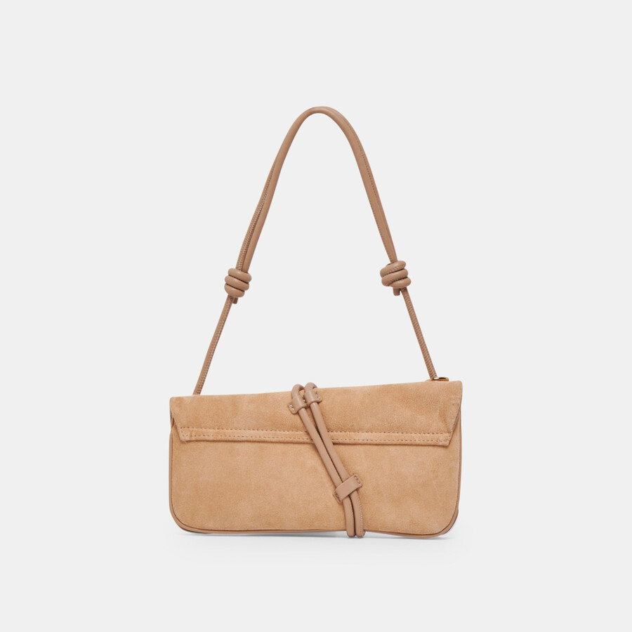 borsa a tracolla alice in pelle scamosciata beige