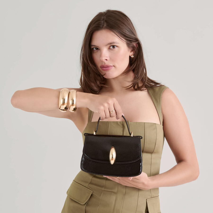 lucia crossbody nero crackled stella