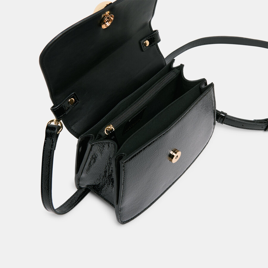 lucia crossbody nero crackled stella