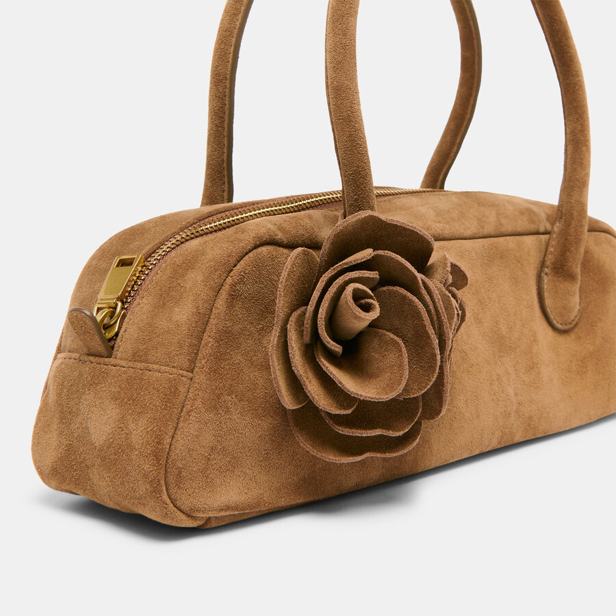 borsa a tracolla boracay in pelle scamosciata marrone